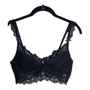 Black Lace Underwire Bra Size 34D